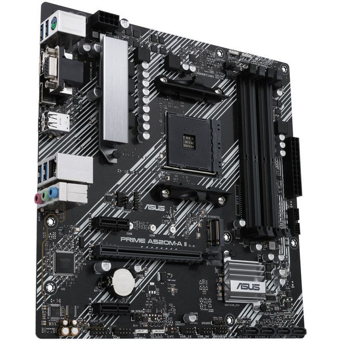 ASUS Prime A520M-A II/CSM, AMD A520 Mainboard, Socket AM4, DDR4 90MB17H0-M0EAYC