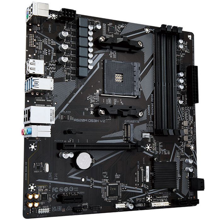 GIGABYTE A520M DS3H V2, AMD A520 Mainboard - Socket AM4 A520M DS3H V2