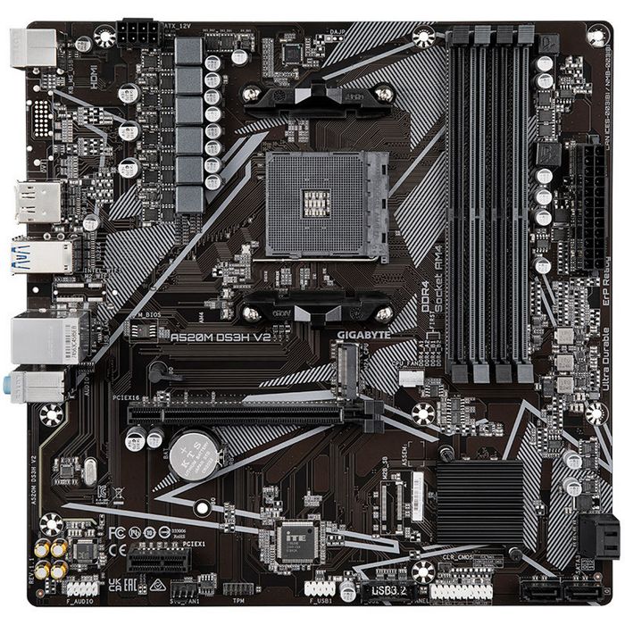 GIGABYTE A520M DS3H V2, AMD A520 Mainboard - Socket AM4 A520M DS3H V2