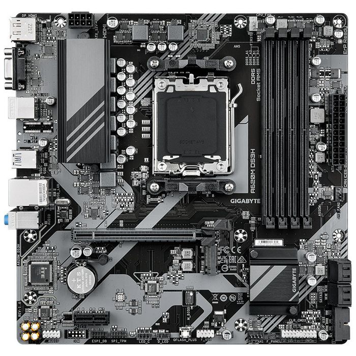 GIGABYTE A620M DS3H, AMD A620 Mainboard - Socket AM5, DDR5 A620M DS3H