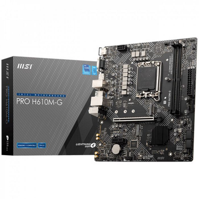 MSI Pro H610M-G, Intel H610 Mainboard - Socket 1700, DDR5 7D46-075R