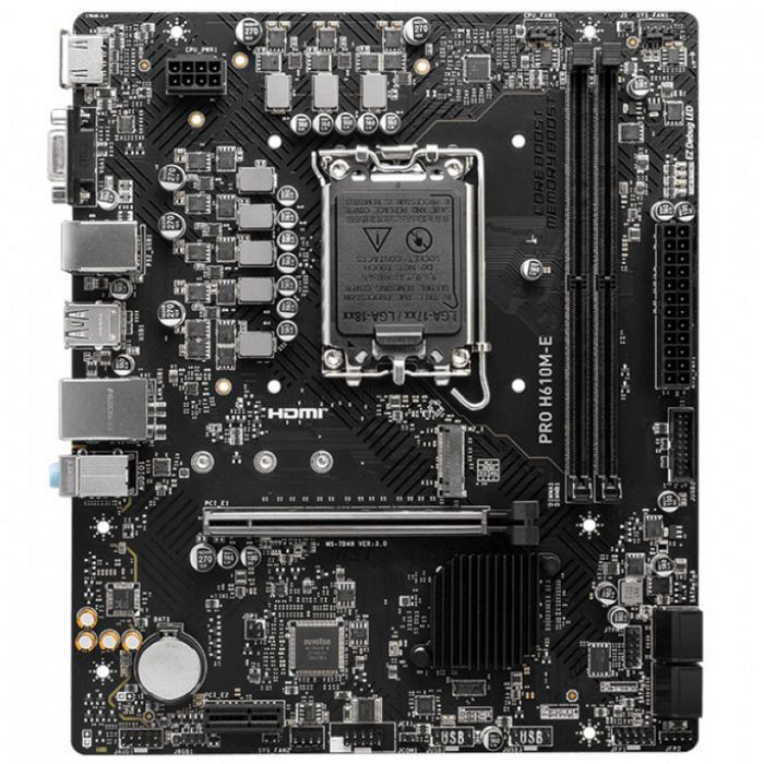 MSI Pro H610M-E, Intel H610 Mainboard - Socket 1700, DDR5 7D48-019R