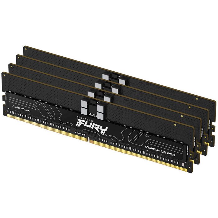 Kingston Fury Renegade Pro, DDR5-5600, CL36, Intel XMP 3.0, ECC reg. - 128 GB Quad-Kit-KF556R36RBK4-128