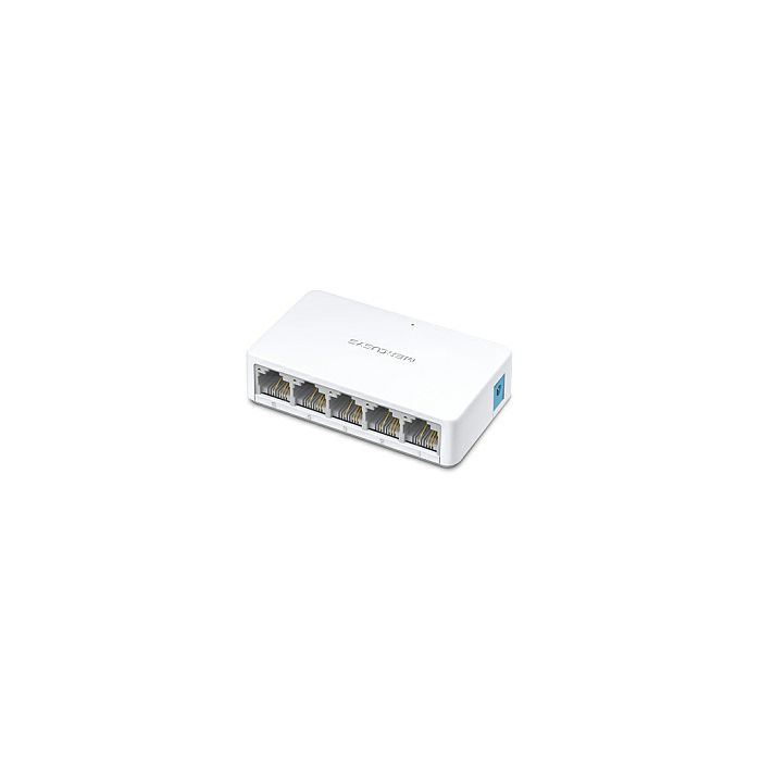 Mercusys 5-port mini Desktop preklopnik (Switch), 5×10/100M RJ45 ports, plastično kućište