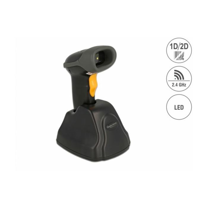 Delock 2,4 GHz Barcode Scanner 1D, 2D