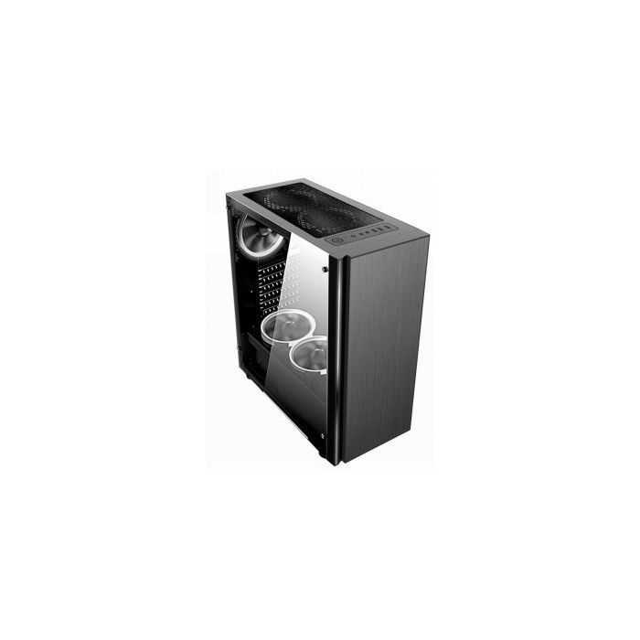 NaviaTec Master V2 Gaming Case, Tempered Glass Panel, 3x Black fans