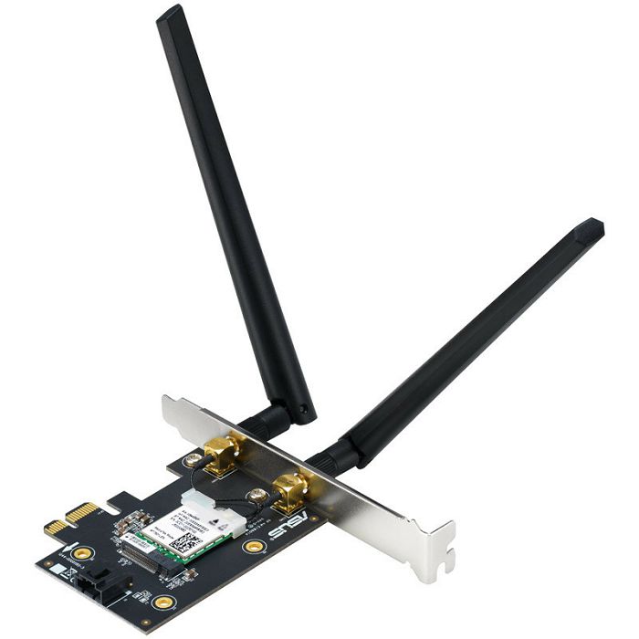 ASUS PCE-AX1800, 2.4GHz/5GHz WLAN, Bluetooth 5.2 LE, PCIe 2.0 x1 90IG07A0-MO0B00