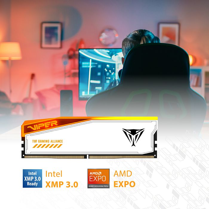 Patriot Viper Elite 5 RGB TUF Kit 32GB (2x16GB) DDR5-6000 DIMM PC5-48000 CL36, 1.35V