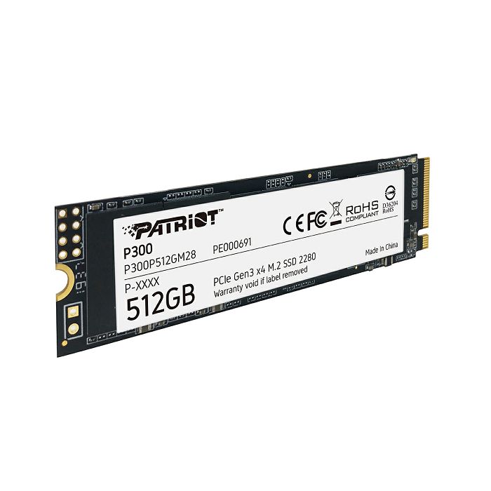 Patriot P300 512GB M.2 NVMe SSD PCIe Gen 3 x4