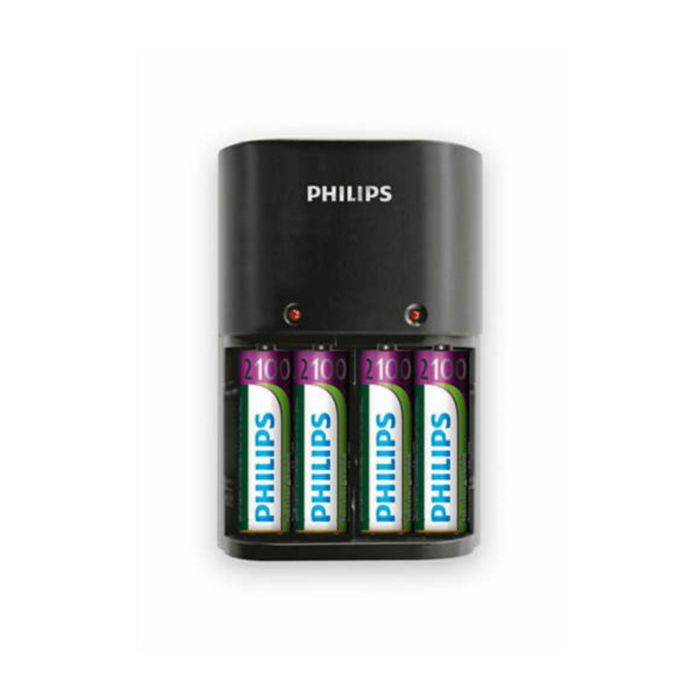 PHILIPS MULTILIFE BATTERY CHARGER + 4X AA BATTERIES