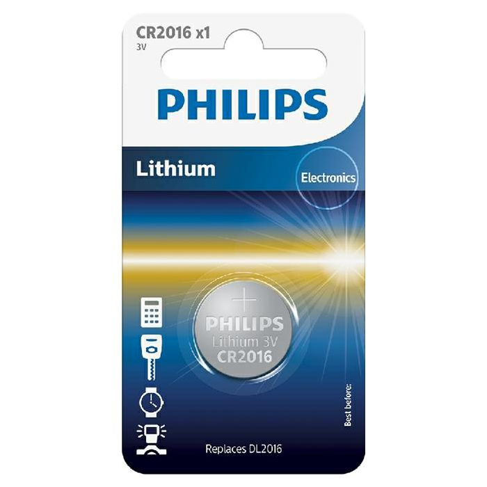 PHILIPS battery CR2016, 3V