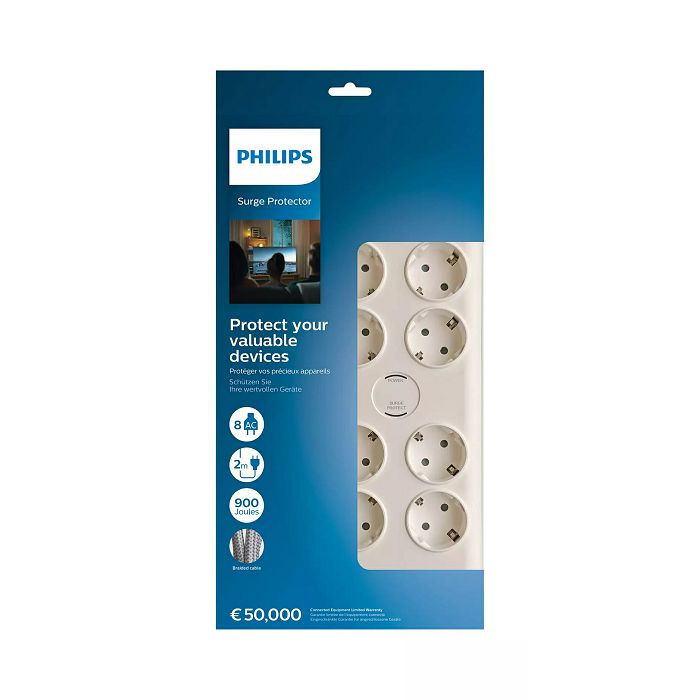 Philips surge protection with 8 sockets