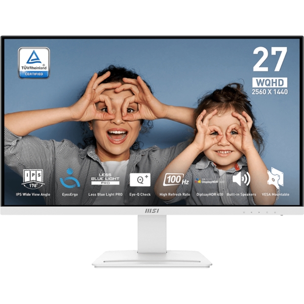 Monitor MSI PRO MP273QW E2 27" / WQHD / IPS / 100Hz / 1ms MPRT (white)