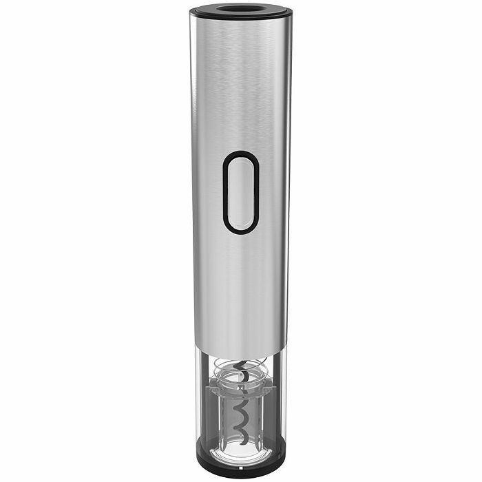 Prestigio Garda, smart wine opener, simple operation with 2 buttons, aerator, vacuum stopper preserver, foil cutter, opens up to 50 bottles wihout recharging, premium design, 500mAh battery, Dimension