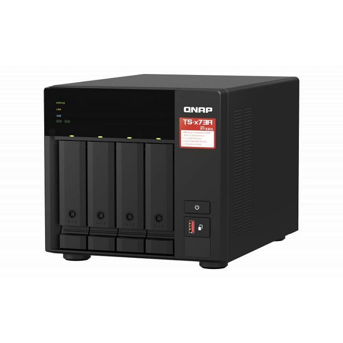 QNAP NAS server for 4 disks, 8GB ram, 2x 2.5Gb network