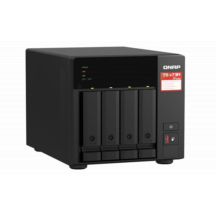 QNAP NAS server for 4 disks, 8GB ram, 2x 2.5Gb network