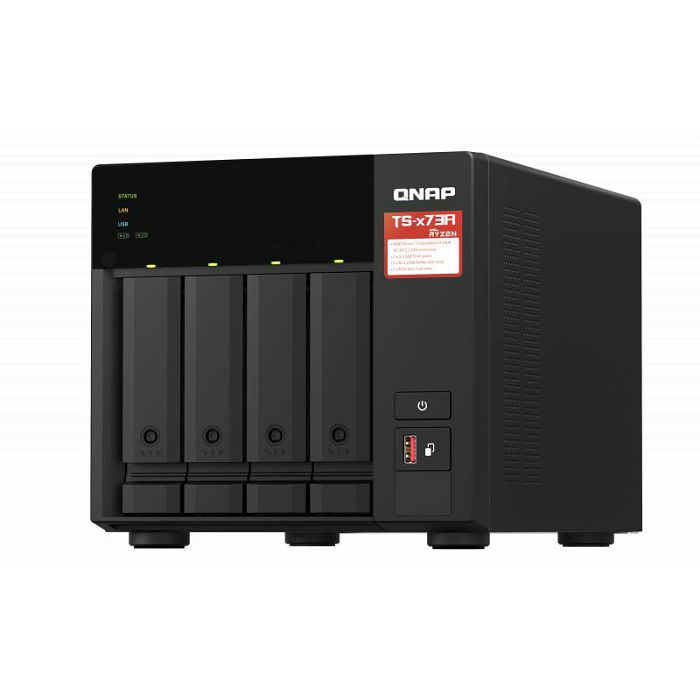 QNAP NAS server for 4 disks, 8GB ram, 2x 2.5Gb network