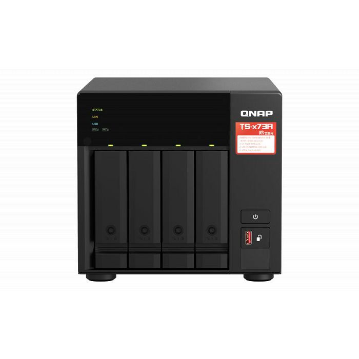 QNAP NAS server for 4 disks, 8GB ram, 2x 2.5Gb network