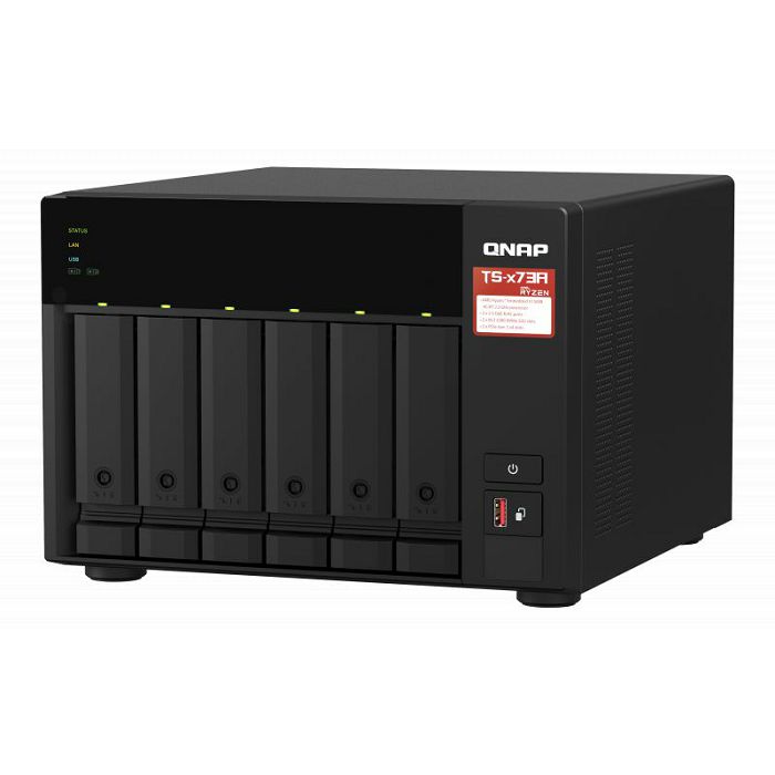 QNAP NAS server for 6 disks, 8GB RAM, 2x 2.5GbE network