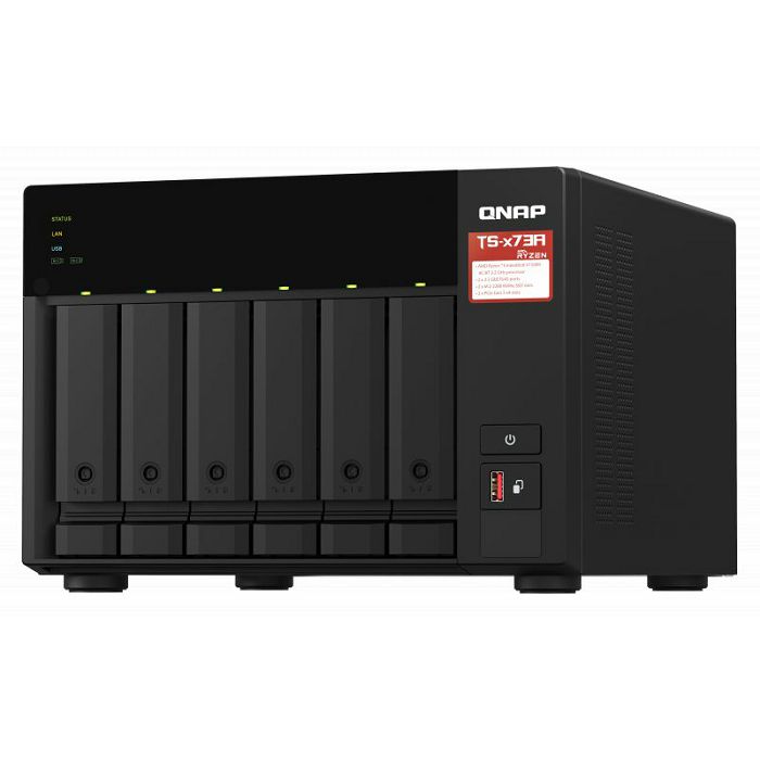 QNAP NAS server for 6 disks, 8GB RAM, 2x 2.5GbE network