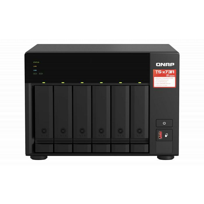 QNAP NAS server for 6 disks, 8GB RAM, 2x 2.5GbE network