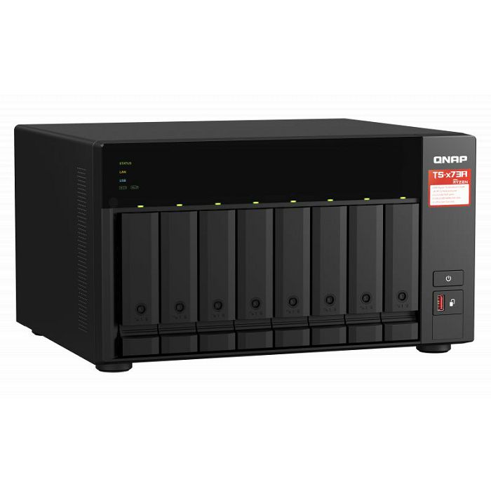 QNAP NAS server for 8 disks, 8GB ram, 2.5GbE network