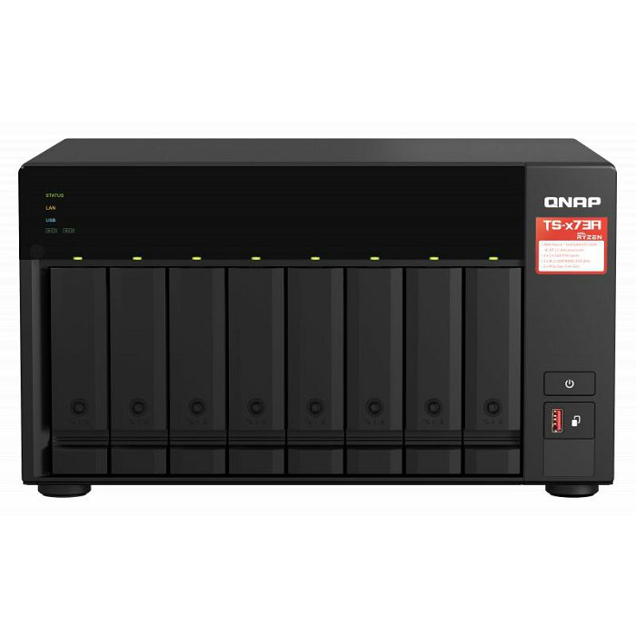 QNAP NAS server for 8 disks, 8GB ram, 2.5GbE network