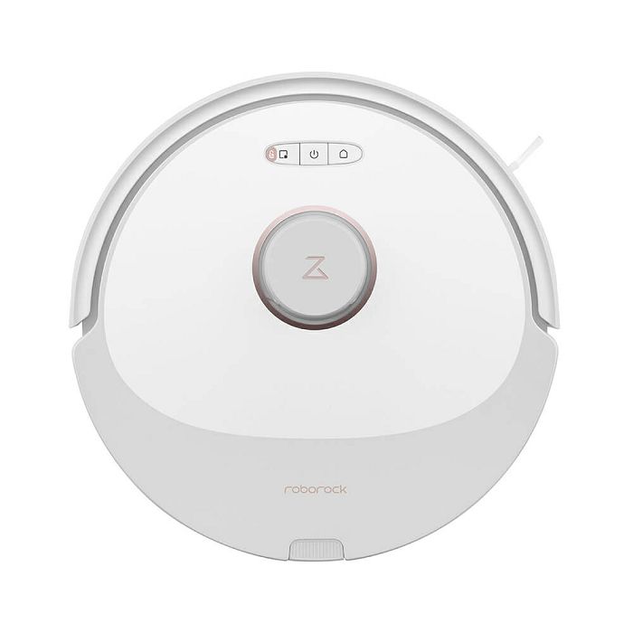 Roborock Q8 Max+ robot vacuum cleaner with self-emptying station, white.