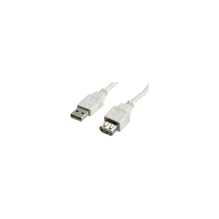STANDARD USB2.0 kabel TIP A-A M/F, 0.8m, bež (produžni)
