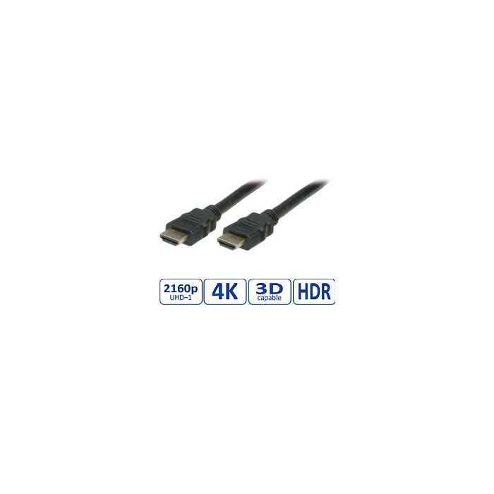 STANDARD HDMI Ultra HD kabel sa mrežom, M/M, v2.0, crni, 1.0m