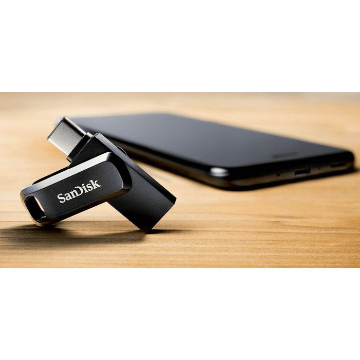 SanDisk Ultra Dual Drive Go USB Type C, 128GB 3.1 / 3.0, b up to 150 MB / s, black