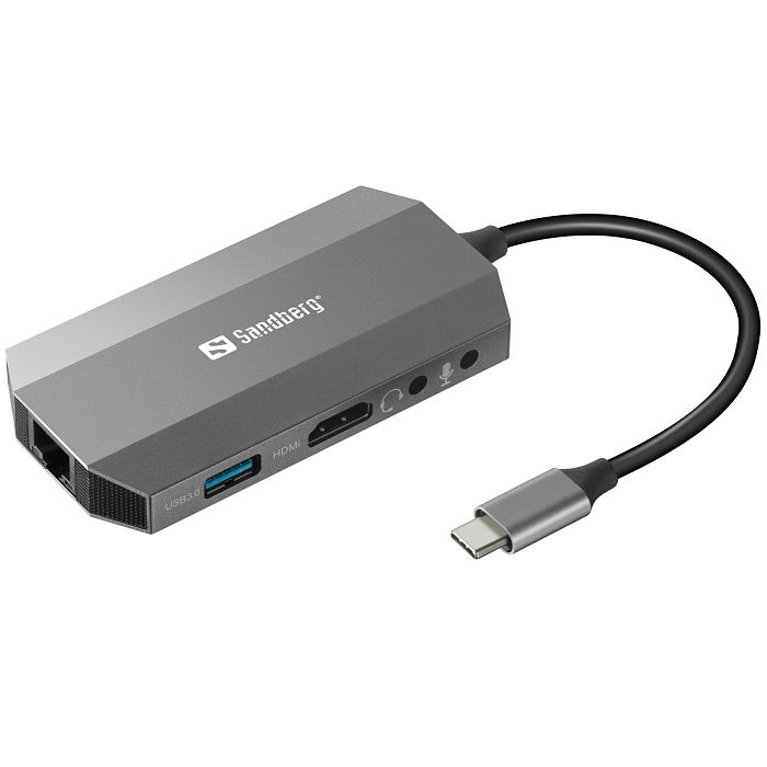 Sandberg USB-C 6in1 Travel Dock docking docking station