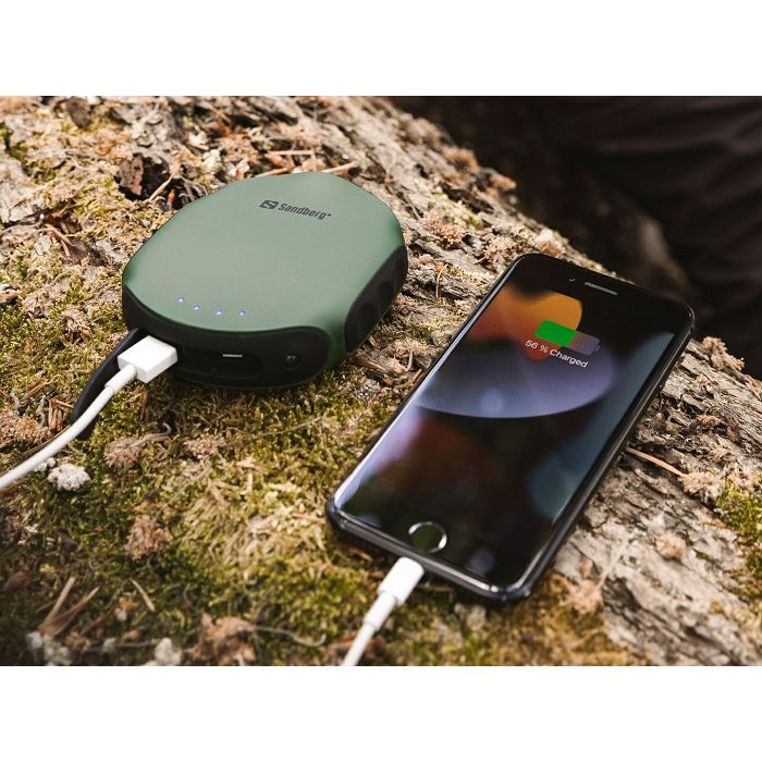 Sandberg Survivor Powerbank 10000mAh portable battery with LED flashlight and compass