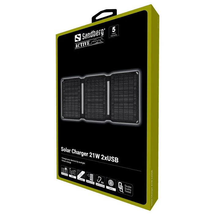 Sandberg solar panel charger 2x USB - 21W