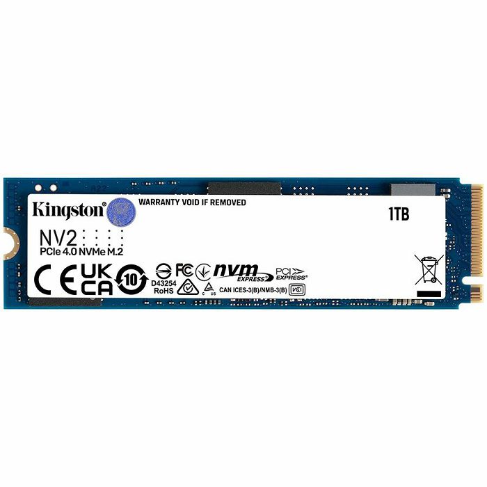 Kingston 2TB NV2 M.2 2280 PCIe 4.0 NVMe SSD, up to 3500/2800MB/s, SNV2S/2000G