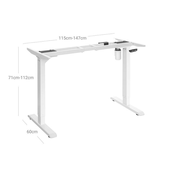 SONGMICS electric Sit/Stand desk frame white