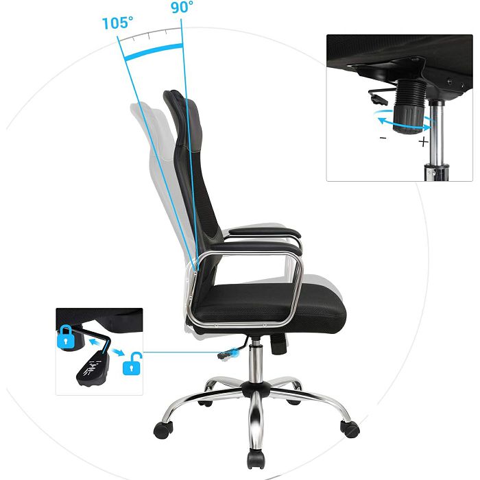 SONGMICS office chair black OBN33BK