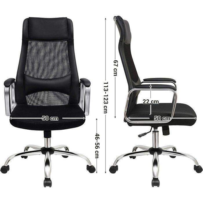 SONGMICS office chair black OBN33BK