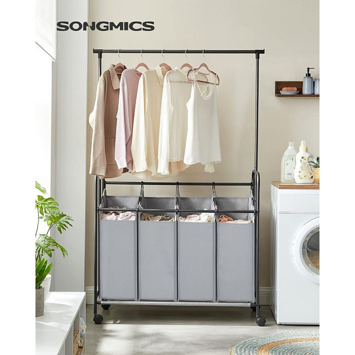 SONGMICS Laundry basket with 4 compartments RLS44GS