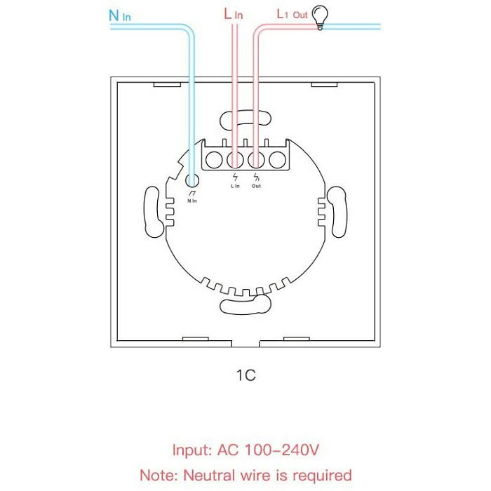 SONOFF smart wall switch Wi-Fi single T0EU1C-TX