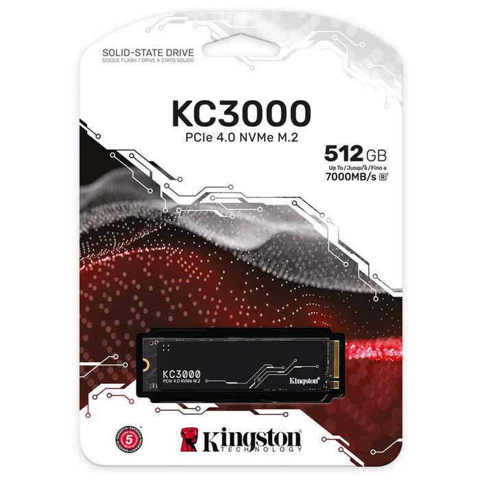 Kingston KC3000 NVMe, PCIe 4.0 M.2 Typ 2280 - 512 GB SKC3000S/512G