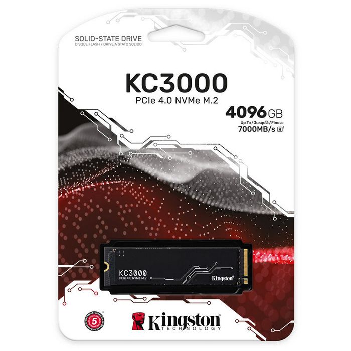 Kingston KC3000 NVMe, PCIe 4.0 M.2 Typ 2280 - 4 TB SKC3000D/4096G
