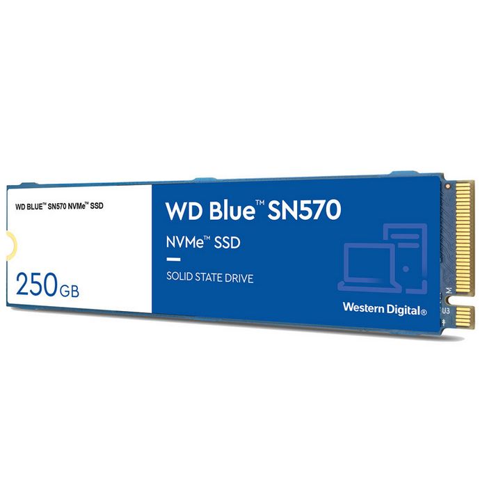 Western Digital Blue SN570 NVMe M.2 SSD, PCIe 3.0 M.2 Typ 2280 - 250 GB WDS250G3B0C