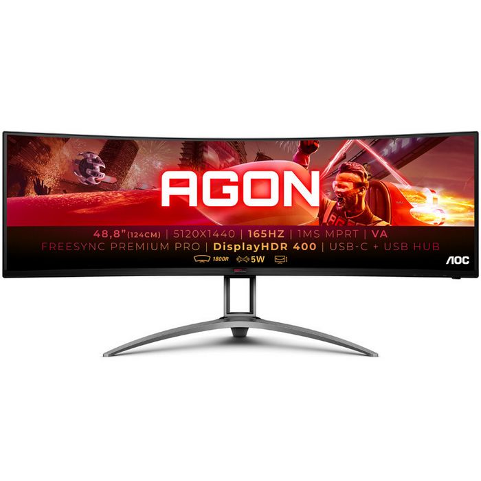 AOC AGON AG493UCX2, 124 cm (48,8") Curved, 165Hz, G-SYNC, VA - DP, 3xHDMI AG493UCX2