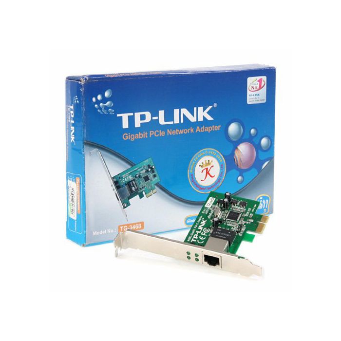 NIC TP-Link TG-3468, 32-bit Gigabit PCIe Network Adapter, Realtek RTL8168B, 10/100/1000Mbps RJ45 port, Auto MDI/MDIX