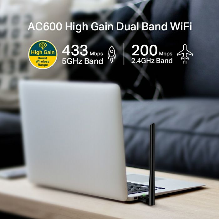 TP-LINK Archer T2U PLUS 600Mbps Dual Band Wireless USB Network Card