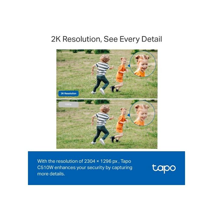 TP-LINK Tapo C510W 2k (2304×1296px) 360° Pan/Tilt outdoor Wi-Fi security camera