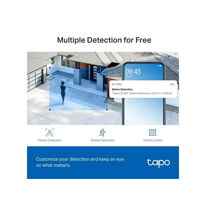 TP-LINK Tapo C510W 2k (2304×1296px) 360° Pan/Tilt outdoor Wi-Fi security camera