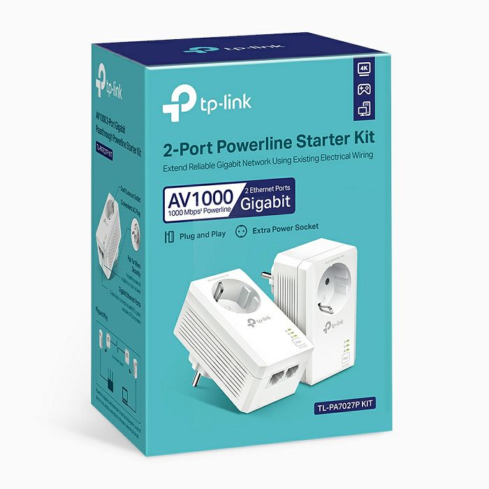 TP-LINK TL-PA7027P KIT AV1000 2xGigabit powerline adapter