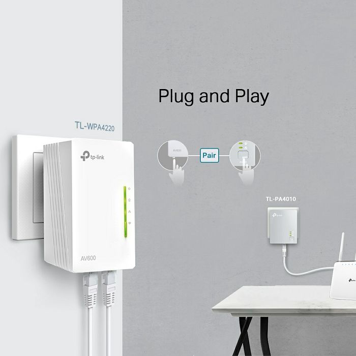 TP-LINK TL-WPA4220 TKIT Powerline 600 Wi-Fi 3-pack kit